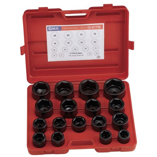 17PCS IMPACT SOCKET 1"DR MET