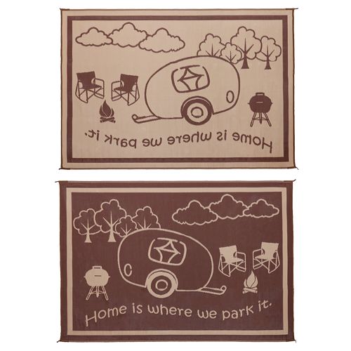 RV HOME MAT 8'X11'BROWN/BEIGE