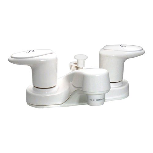 LAVATORY FAUCET 4" 2KNOBS WHT