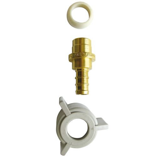 PEX ADAPTOR 1/2" X 1/2" FEMALE, POLYNUT, LEAD FREE BRASS