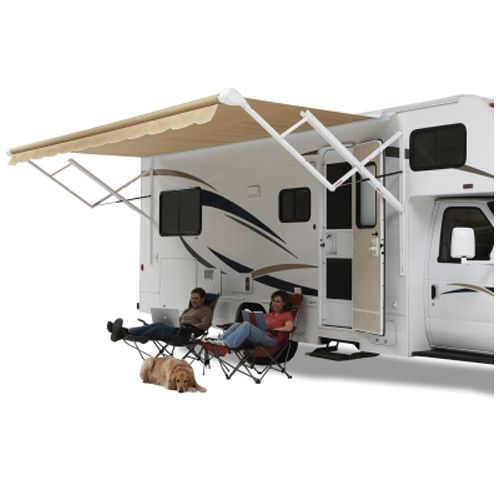 Carefree VX2550HW - Eclipse 8'Ext. Polar White Aluminum Electric Box Patio Awning Arm Set