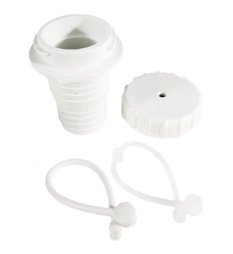 B&B Molders 94245 - Polar White Plastic Replacement Water Fill Cap with Spout & Strap