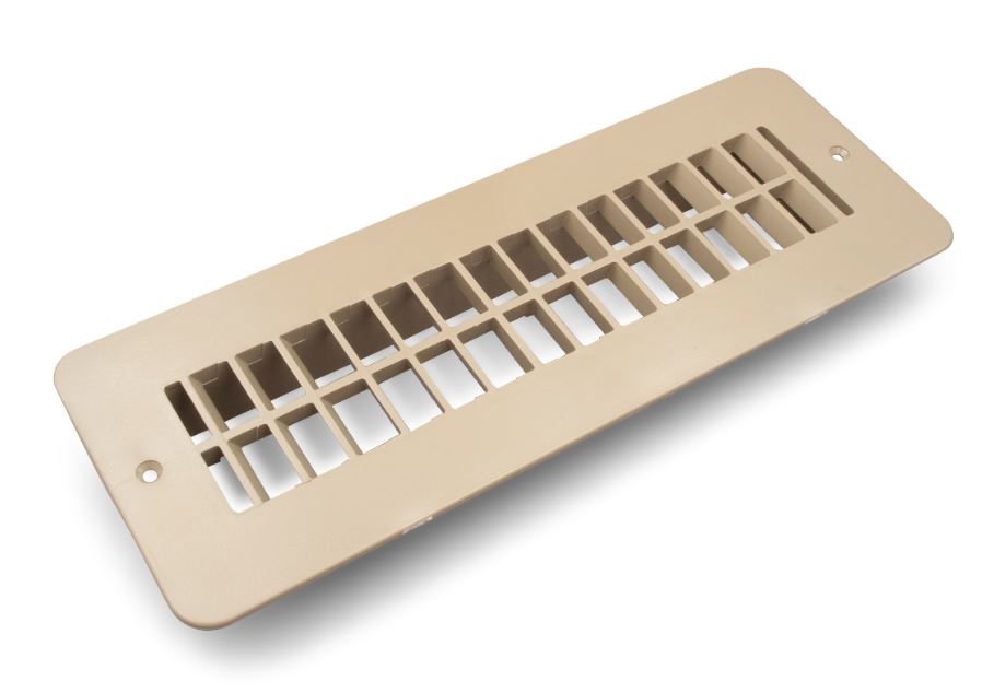 B&B Molders 94258 - Tan 9-7/8" x 2-1/4" Floor Register without Damper