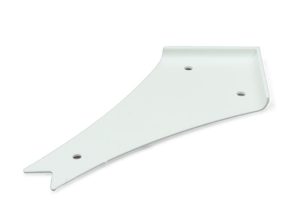 B&B Molders 94288 - Polar White 4-1/2″ Curved Corner Slide-Out Extrusion Cover