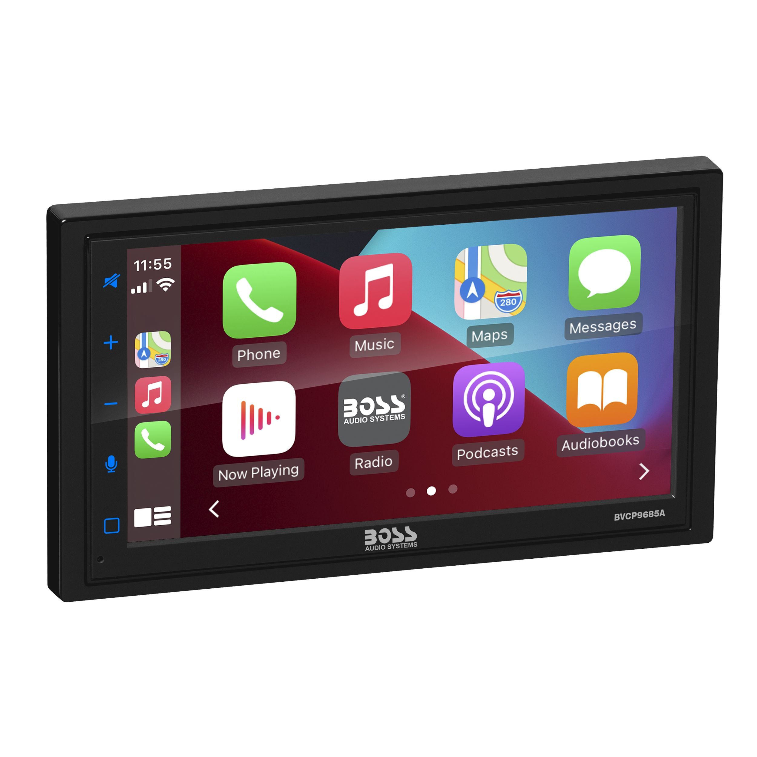 Boss BVCP9685A - Double-DIN, Apple CarPlay, Android Auto, MECH-LESS Multimedia Player (no CD/DVD) 6.75" Touchscreen Bluetooth