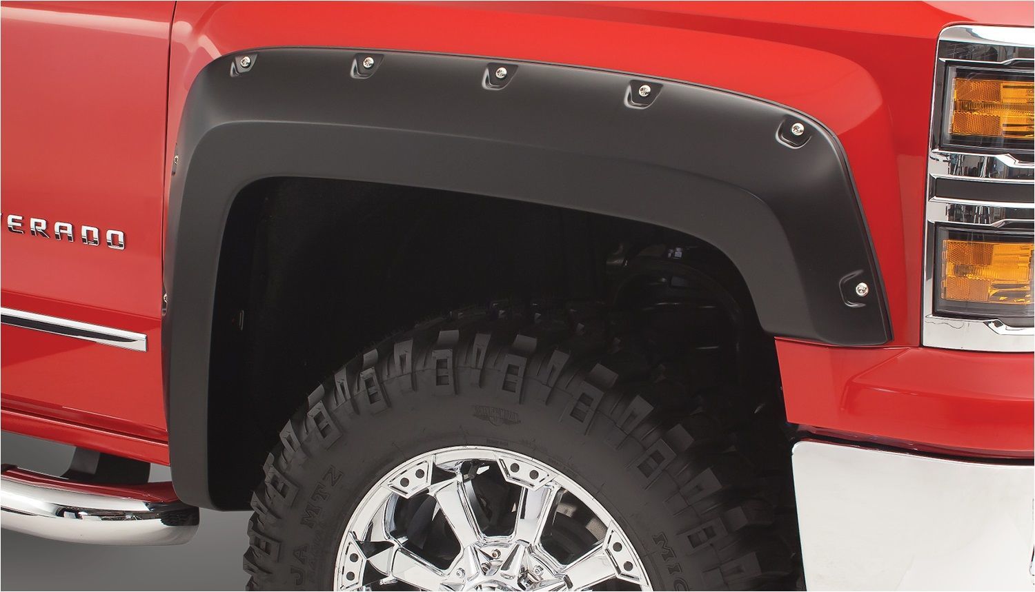 Bushwacker® • 40927-02 • Pocket Style • Black Fender Flares • Chevrolet Silverado 1500 19-22