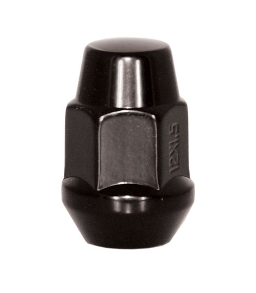 Ceco CD1707SBK-100 - (100) Black Bulge Acorn 2-PC Cone Seat Nut 12X1.5 35mm 19mm Hex