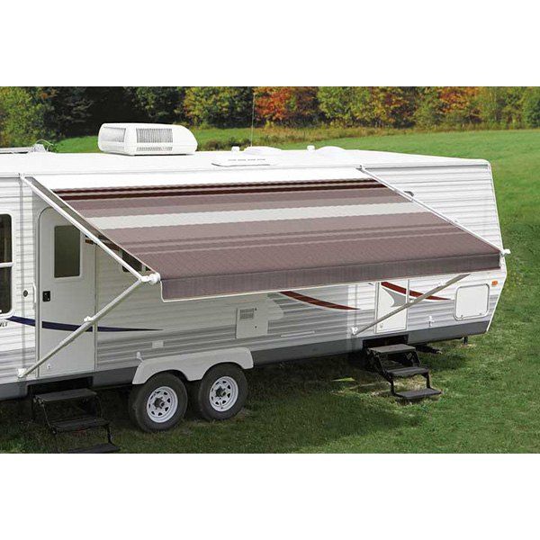 Carefree JU168A00 - 1Pc Fabric 16' Sierra Brown Awning with White Weatherguard