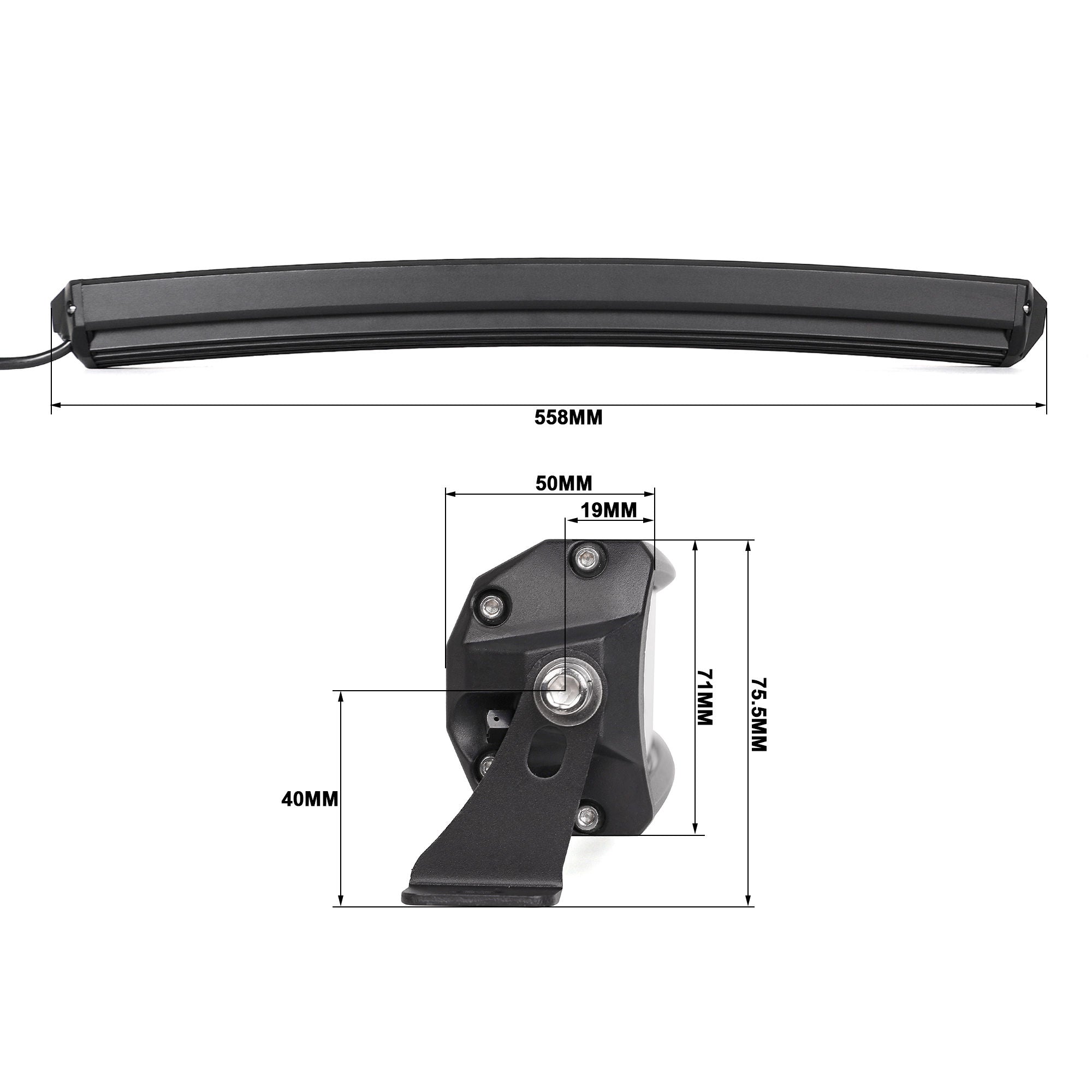 CLD CLDBAR20DC - 20" Curved Dual Row Spot/Flood Combo Beam LED Light Bar - 7982 Lumens