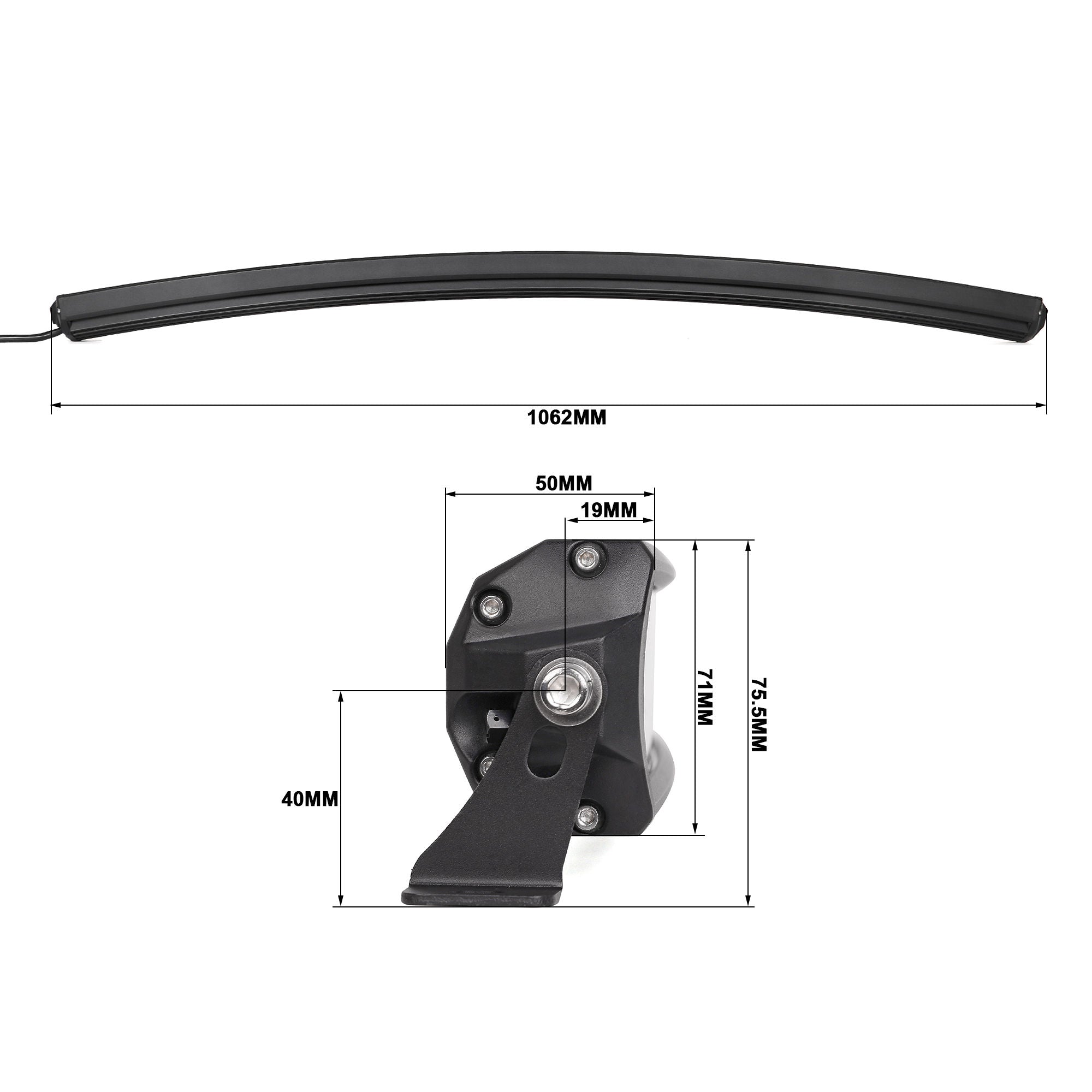 CLD CLDBAR40DC - 40" Curved Dual Row Spot/Flood Combo Beam LED Light Bar - 15780 Lumens