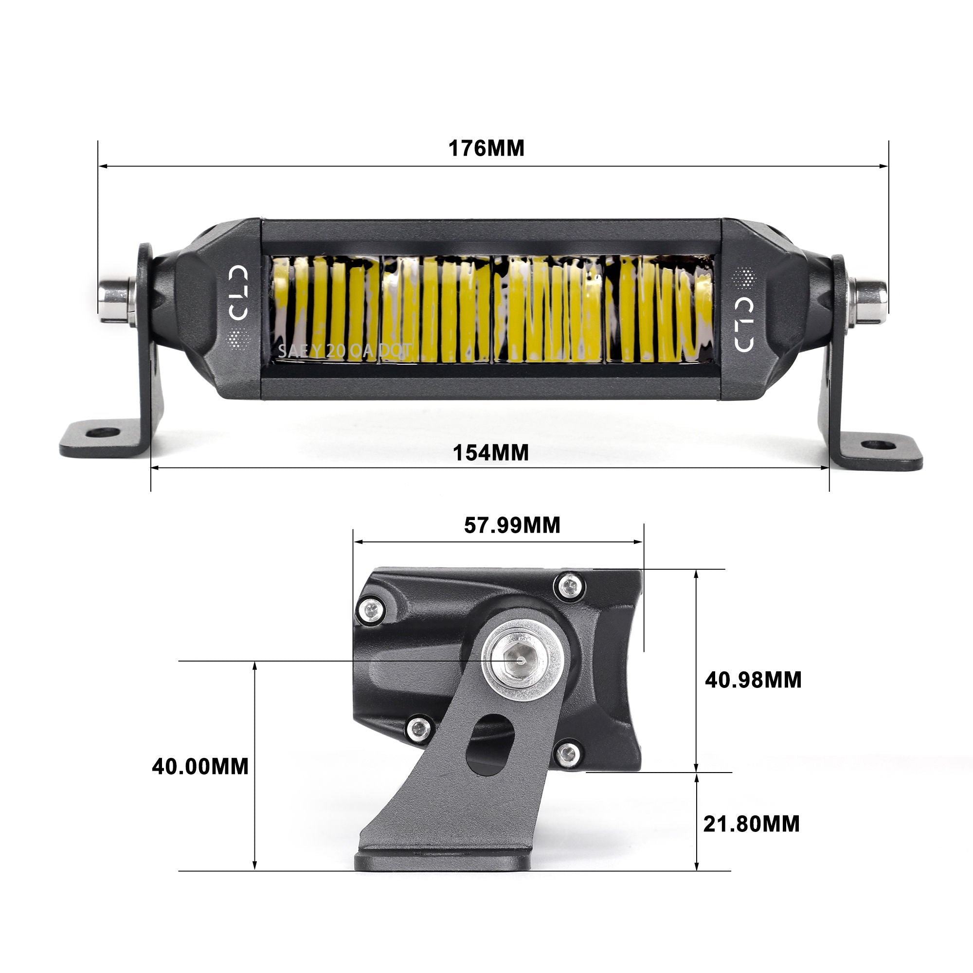 CLD CLDBARS6H - 6" Single Row Street Legal LED Light Bar - Auxiliary High Beam - 1727 Lumens