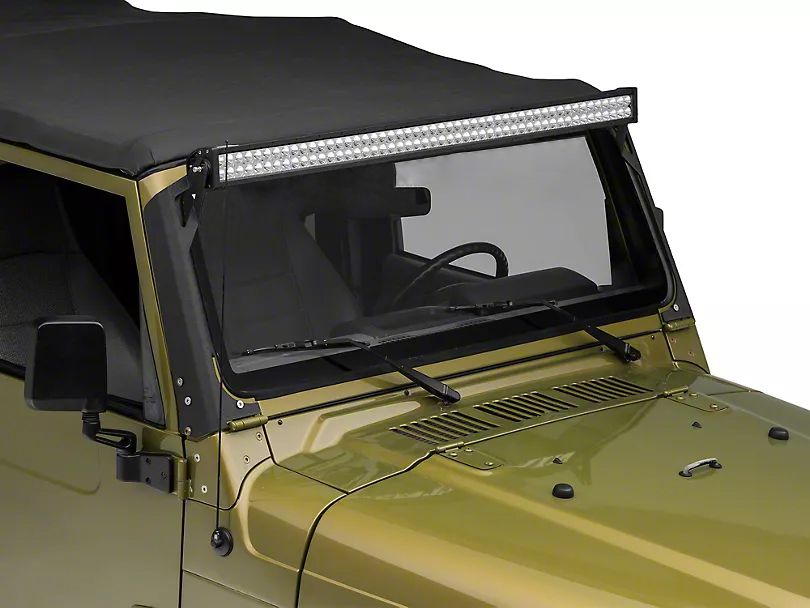 CLD CLDBRK03 - 50" LED Light Bar Upper Windshield A-Pillar Mounting Brackets - Wrangler TJ AWD (97-06) Wrangler Unlimited LJ AWD (04-06)