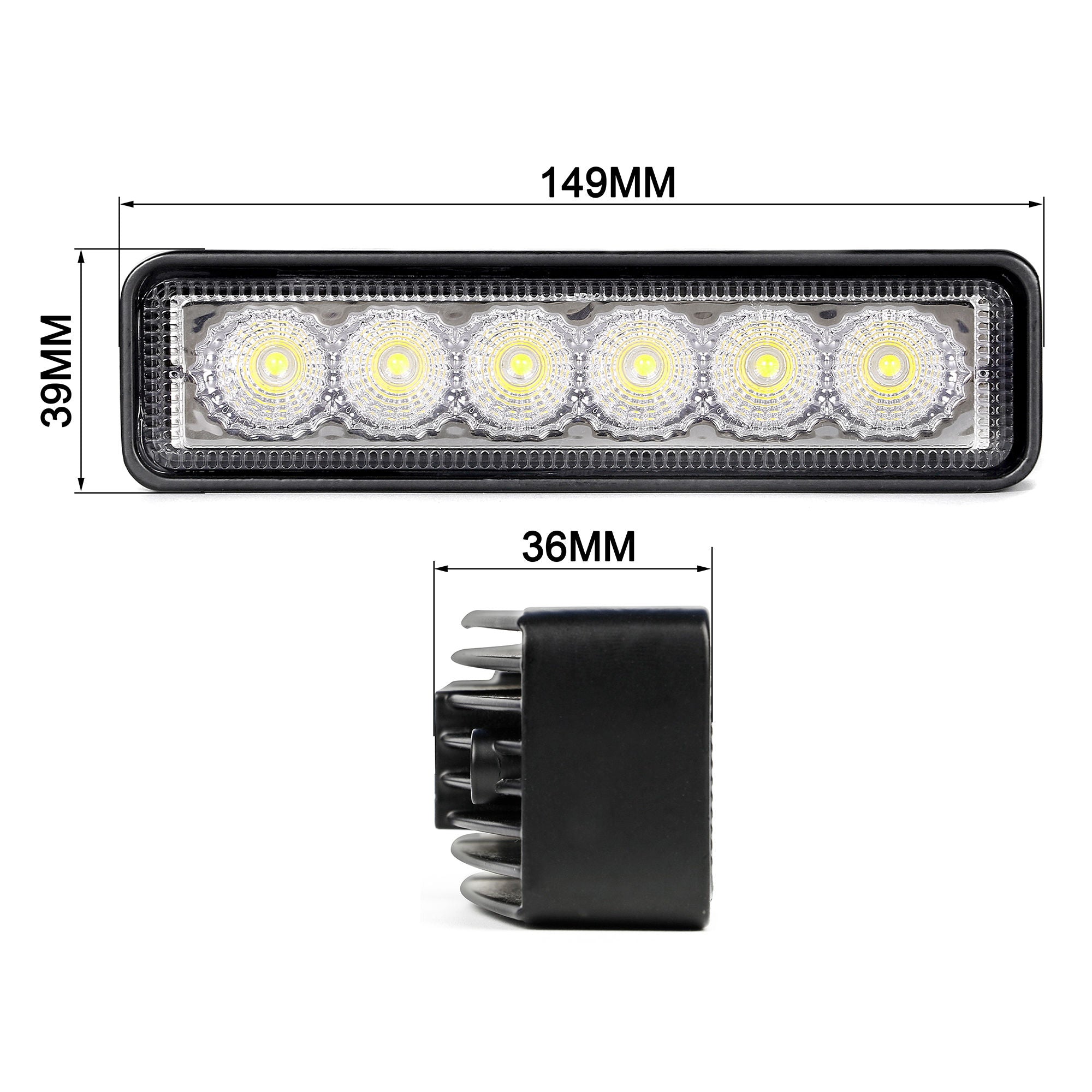 CLD CLDMPD6 - 6" Slim Flood Beam LED Pod Light (772 Lumens)