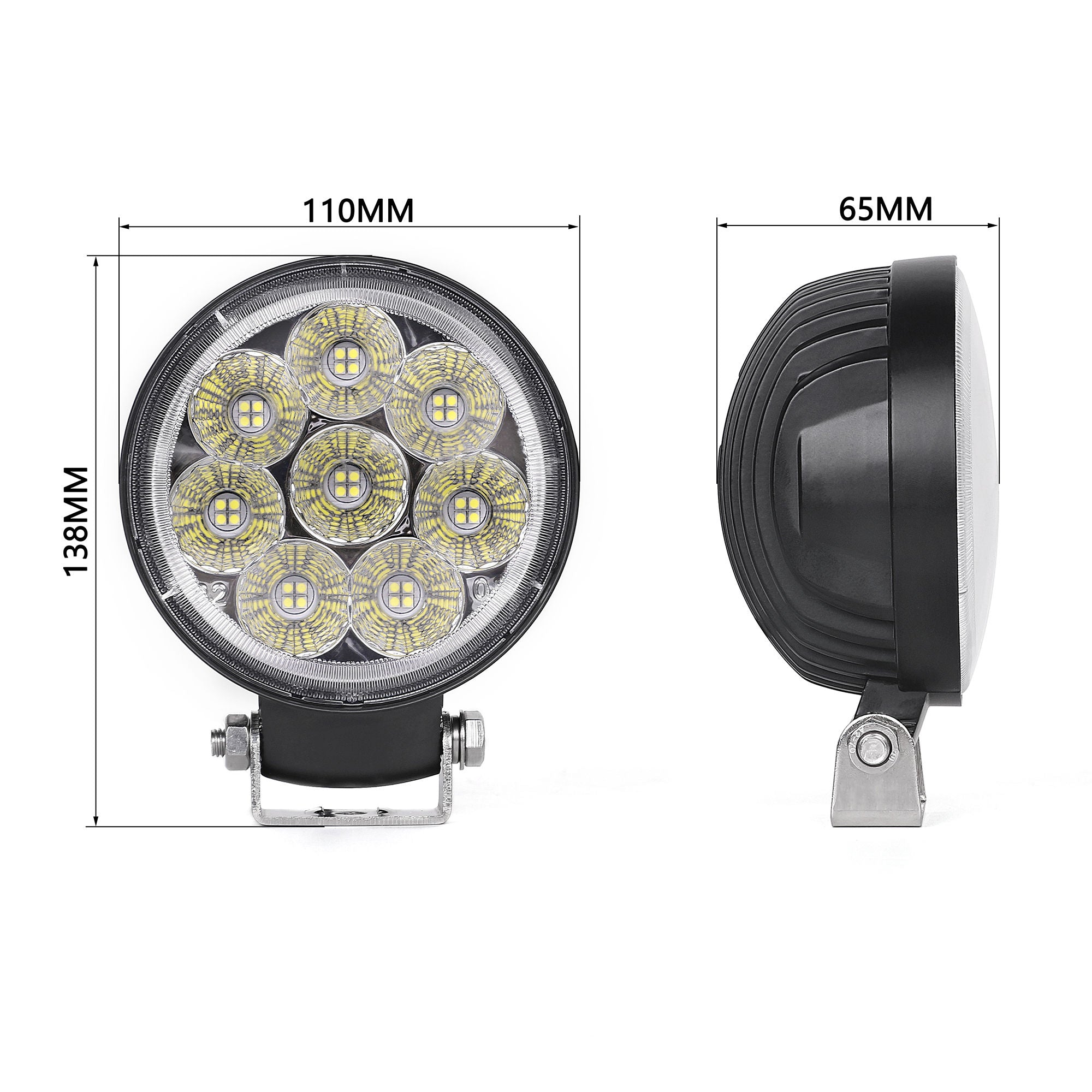 CLD CLDWL05 - 4" LED Work Light - Round High Power Flood Beam (3969 Lumens)