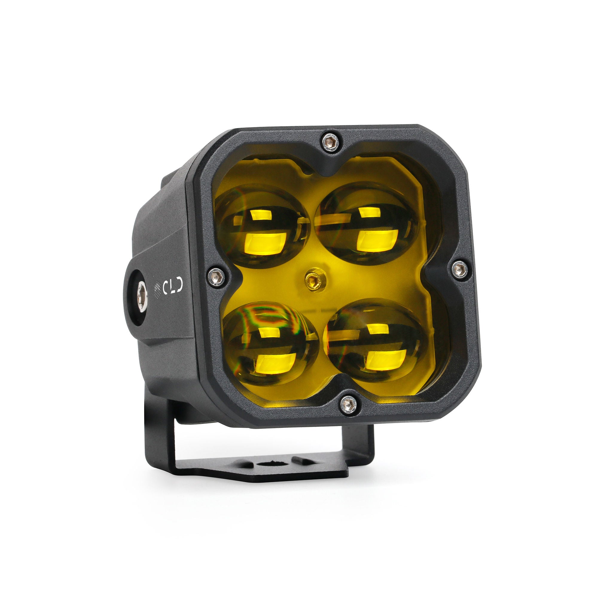 CLD CLDPCFGY - 3" Street Legal LED Pod Light - Auxiliary Square Fog Light w/Yellow Lens (620 Lumens)