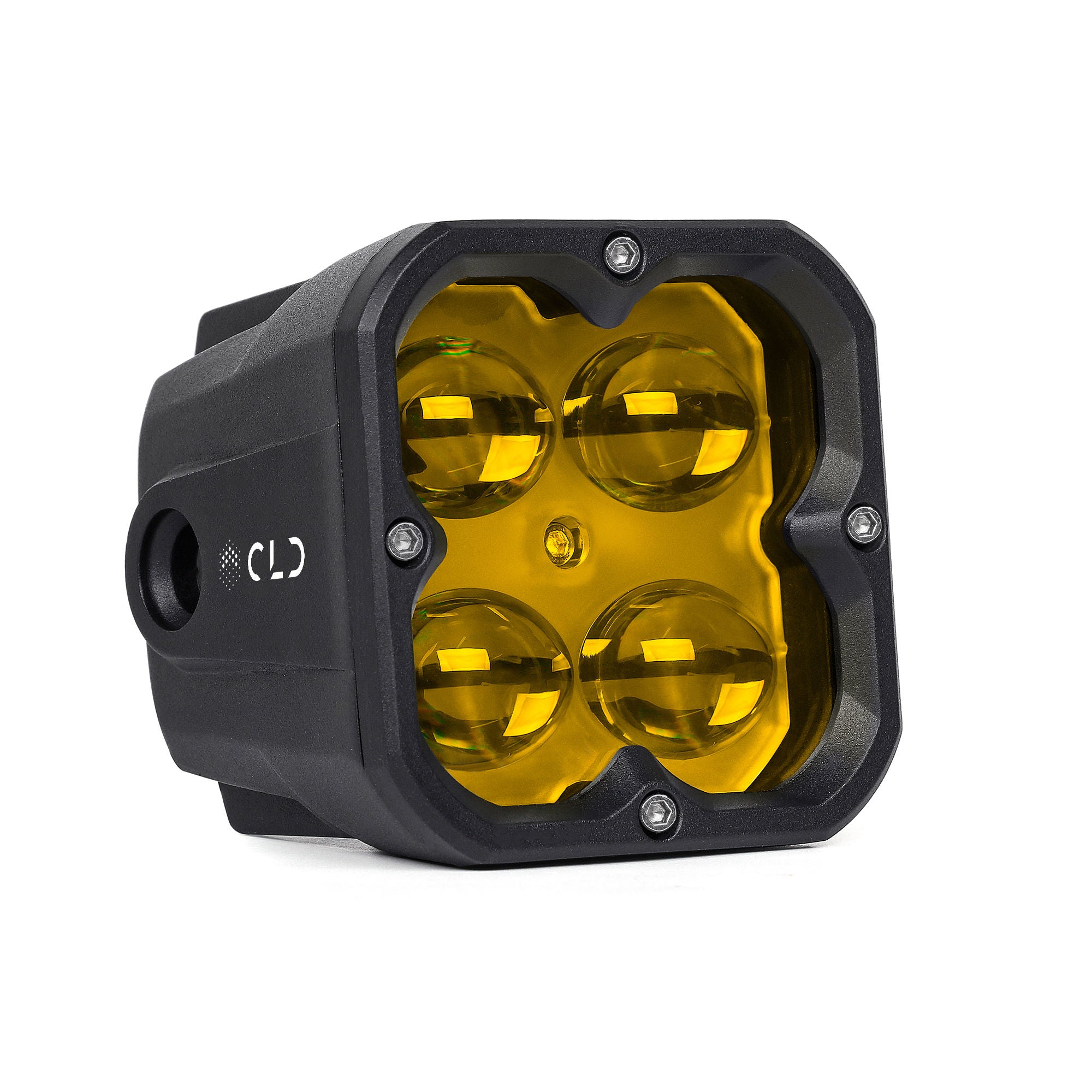 CLD CLDPCFGY - 3" Street Legal LED Pod Light - Auxiliary Square Fog Light w/Yellow Lens (620 Lumens)