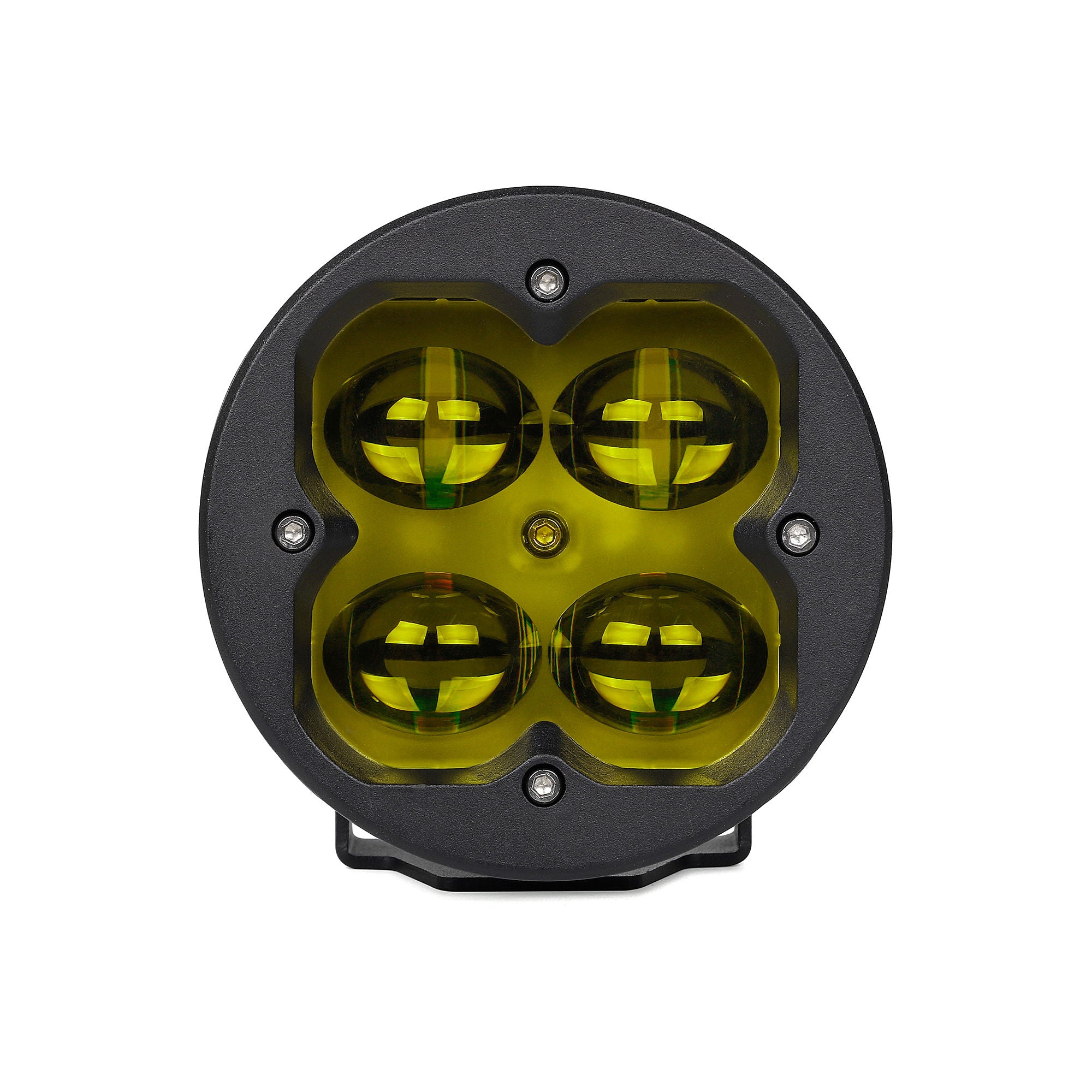 CLD CLDPRFGY - 3" Street Legal LED Pod Light - Auxiliary Round Fog Light w/Yellow Lens (620 Lumens)