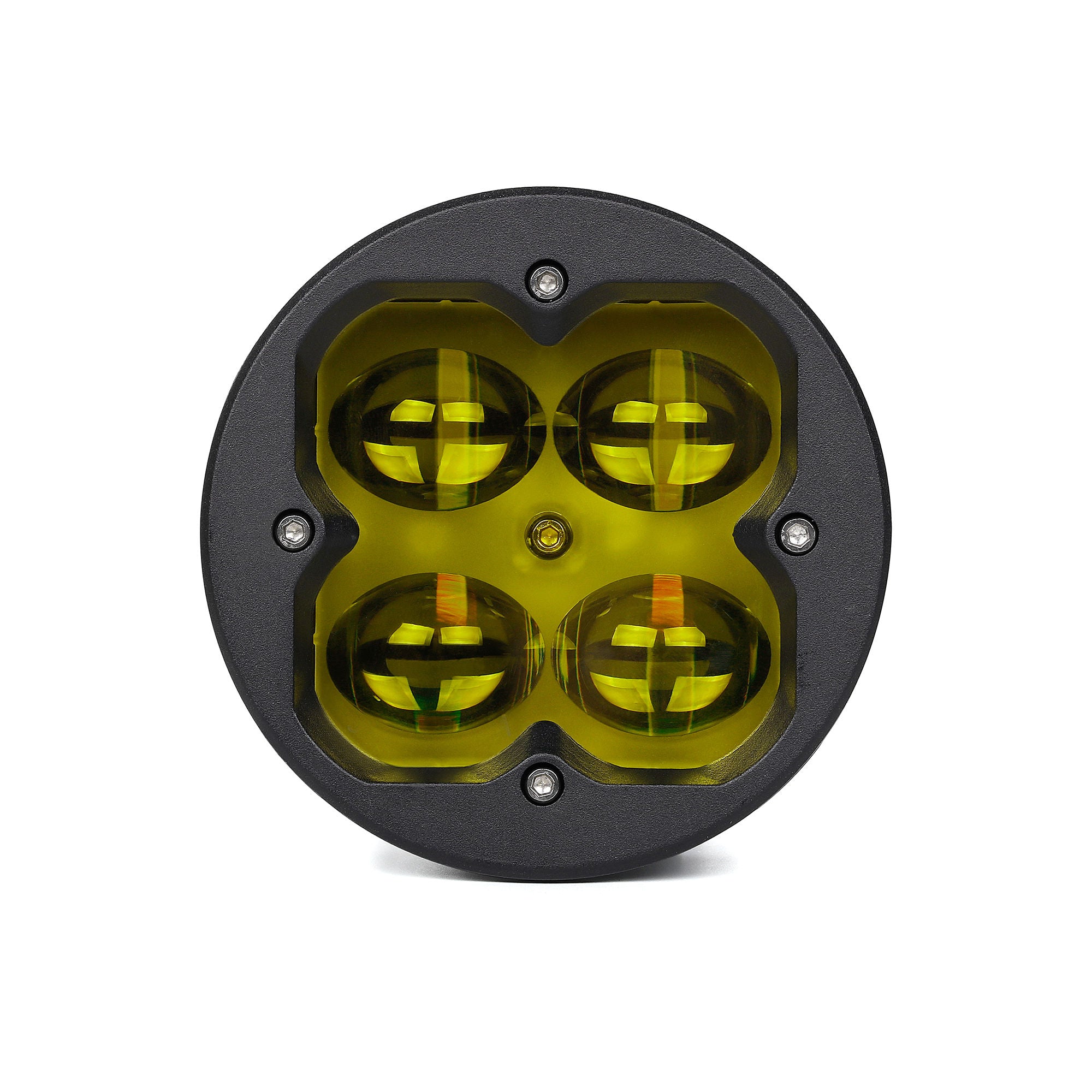 CLD CLDPRFGY - 3" Street Legal LED Pod Light - Auxiliary Round Fog Light w/Yellow Lens (620 Lumens)