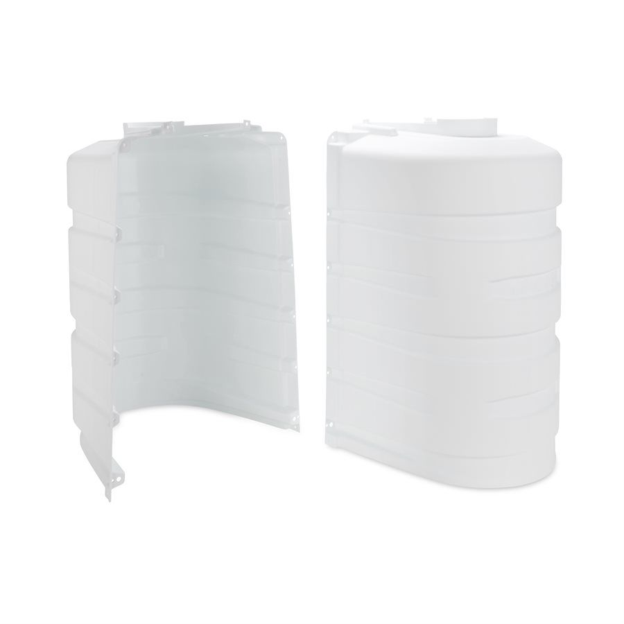 Camco 50513 - Double RV Propane Tank Cover, 30 lb, White