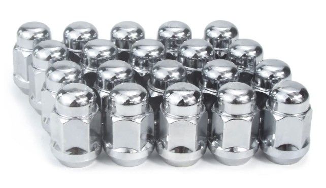 Ceco CD1706S-5 - (20) Chrome Bulge Acorn 2PC Lug Nuts 12x1.25 35mm 19mm Hex