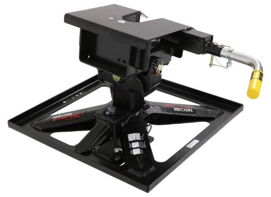 Demco 8550046 - 21K Recon Flat Deck Gooseneck-to-5th Wheel Trailer Hitch Adapter for Recessed Ball - Single Jaw