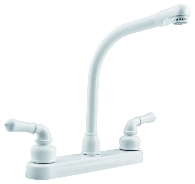 Dura Faucet DF-PK210C-WT - Dura Classical Hi Rise RV Kitchen Faucet - White