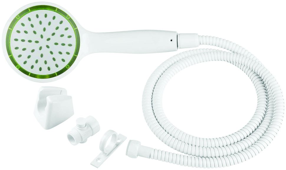 Dura Faucet DF-SA470K-WT - Dura Pressure Assist RV Shower Wand & Hose Kit - White