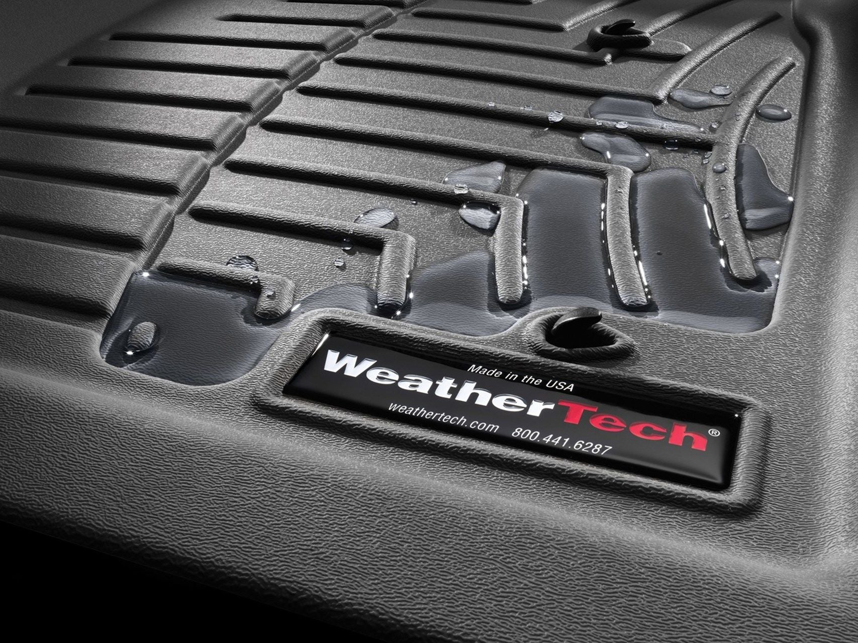 Weathertech® • 4412202 • FloorLiner • Molded Floor Liners • Black • Second Row • Tesla 3 20-22