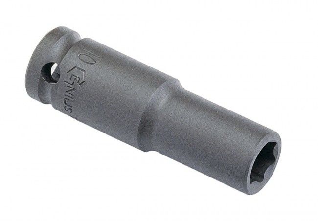 Genius Tools 346312 - 3/8" Dr. 12mm Deep Impact Socket (CR-Mo)