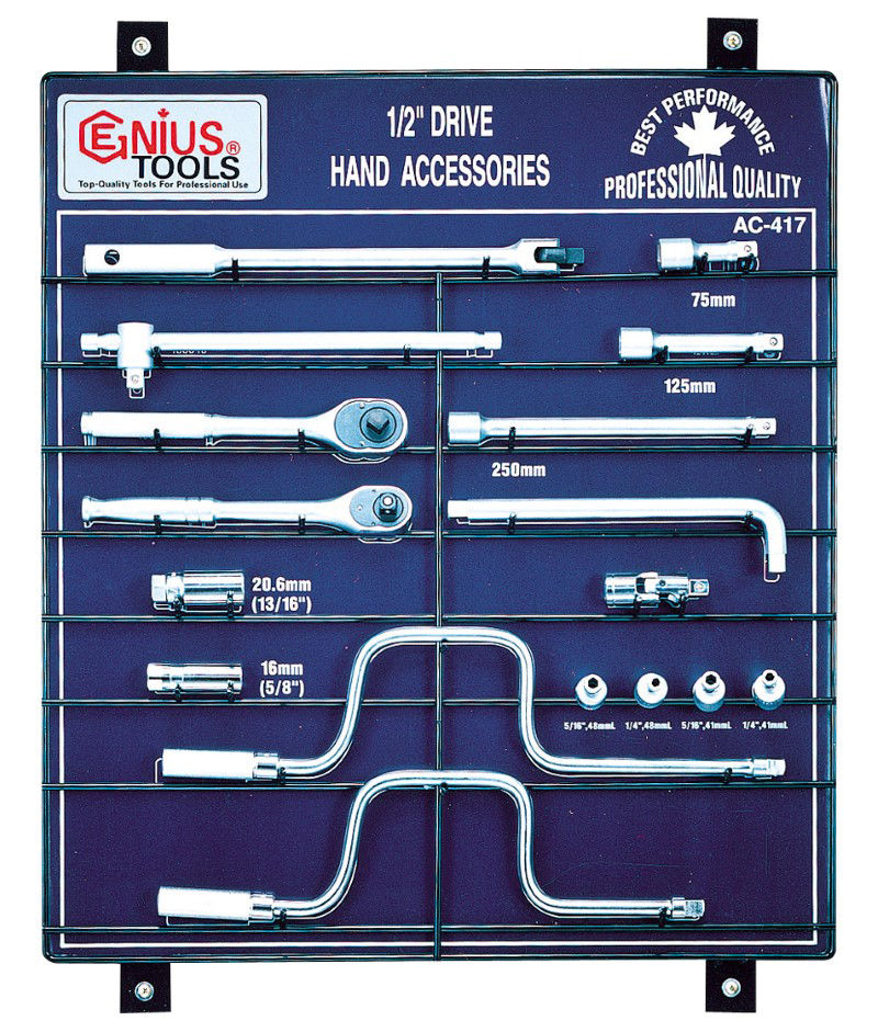 DISPLAY 17PCS 1/2"DR HAND ACC.