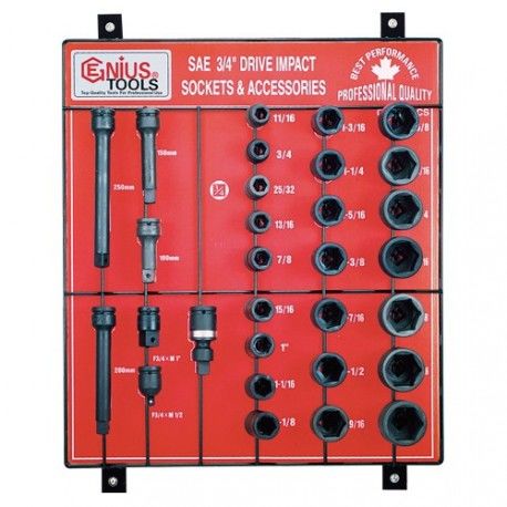 3/4" IMP SOCKET DISPLAY SAE