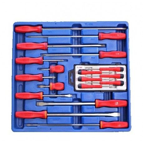 Genius TL-518 - 18 Piece Slotted & Philips Screwdriver & Micro-Tech Screwdriver Set