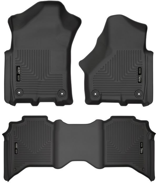 Husky Liners® • 94081 • WeatherBeater • Floor Liners • Black • First Row & Second Row