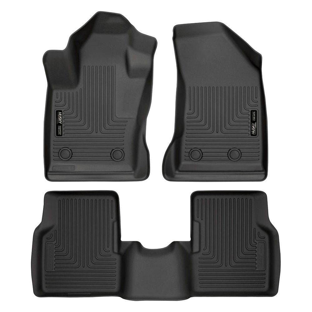 Husky Liners® • 95681 • WeatherBeater • Floor Liners • Black • First & Second Row • Jeep Compass 17-22