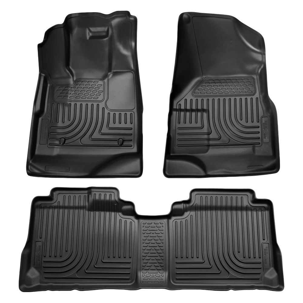 Husky Liners® • 98351 • WeatherBeater • Floor Liners • Black • First & Second Row