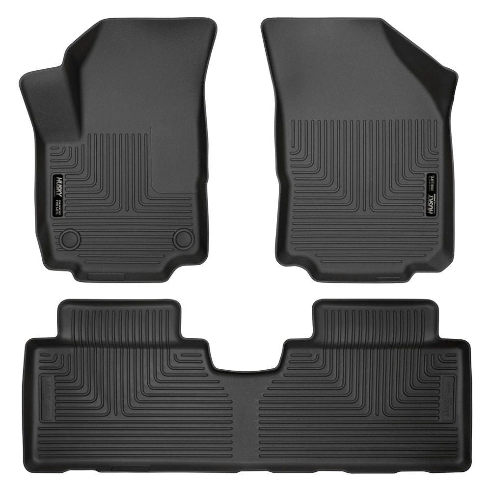 Husky Liners® • 99131 • WeatherBeater • Floor Liners • Black • First & Second Row • Chevrolet Equinox 18-22