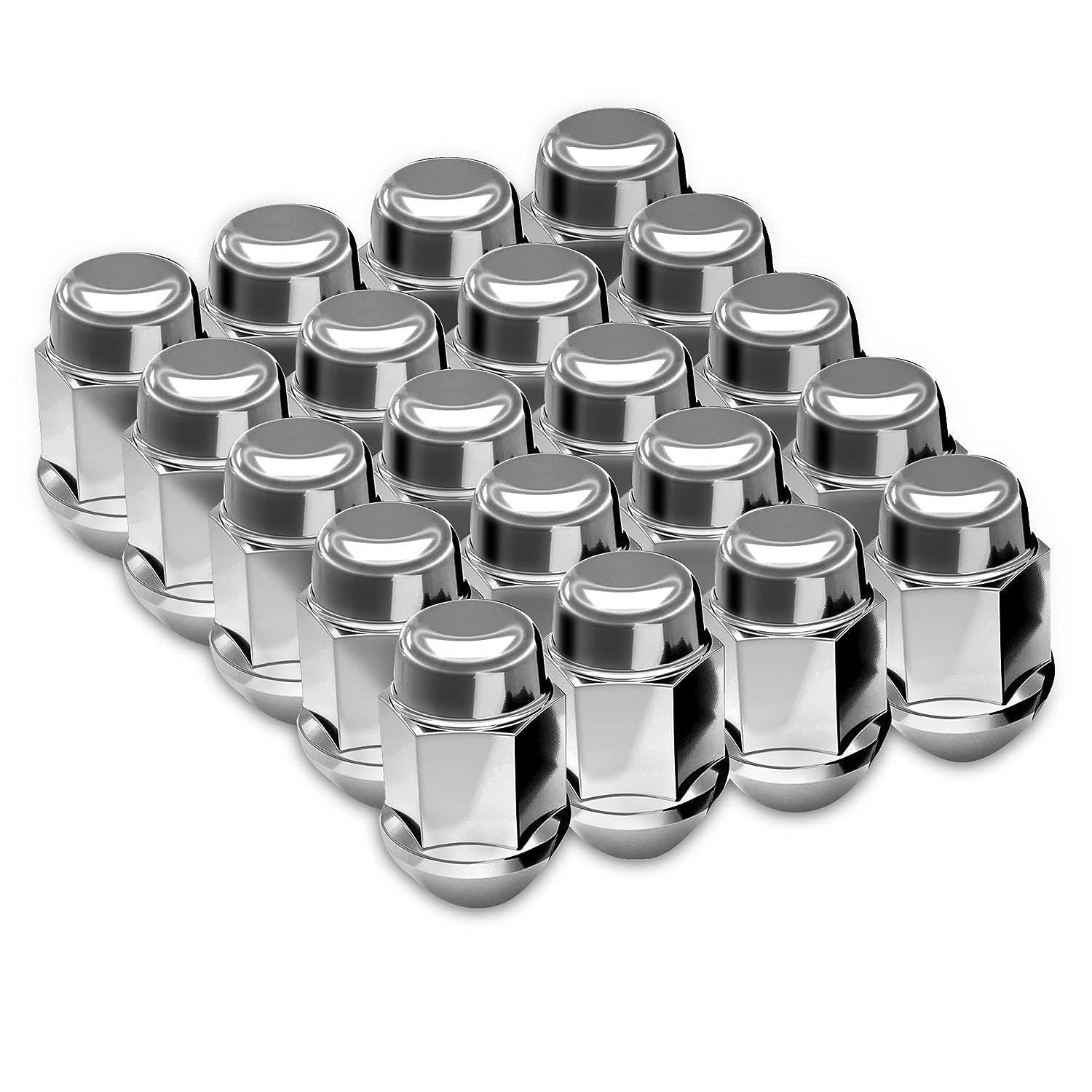 RTX® • N0802-20 • Lug Nut Kits • Hex Lug Nuts • Chrome • Conical • 1/2