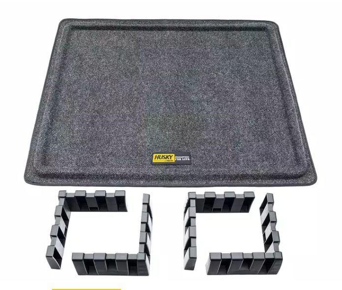 Husky Liners 40002 - Universal Cargo Logic Charcoal Mat 30" x 36" + 4 Wall Loks