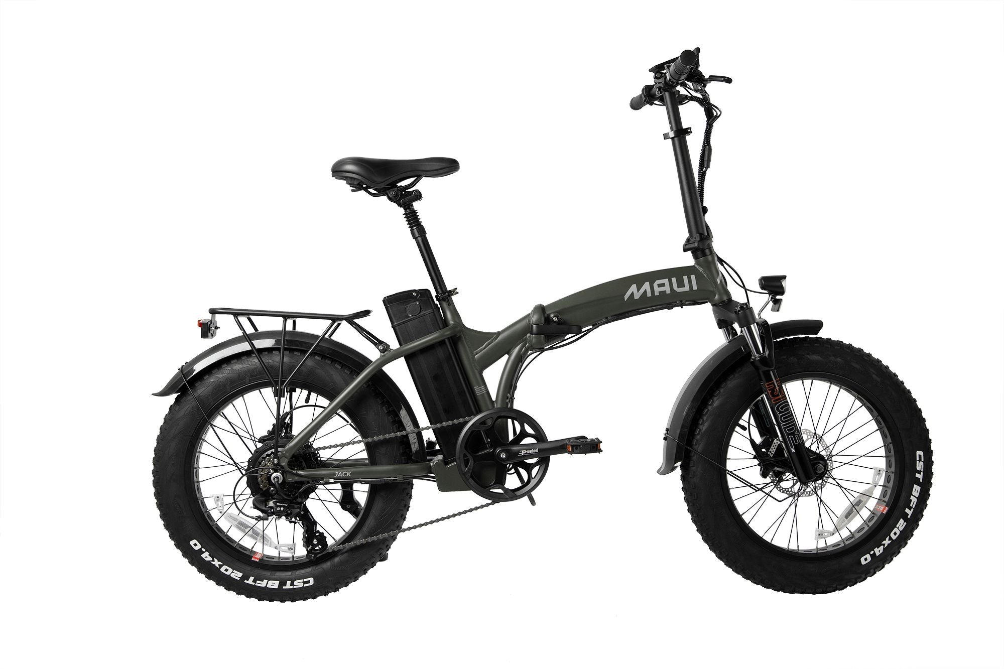 Electric folding bike 500w green