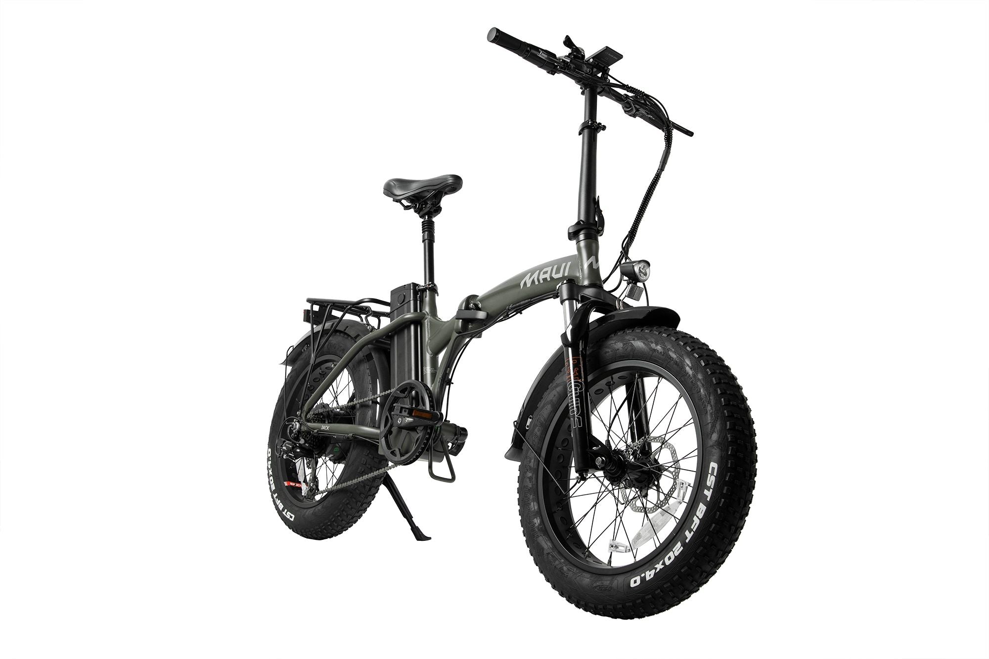 Electric folding bike 500w green