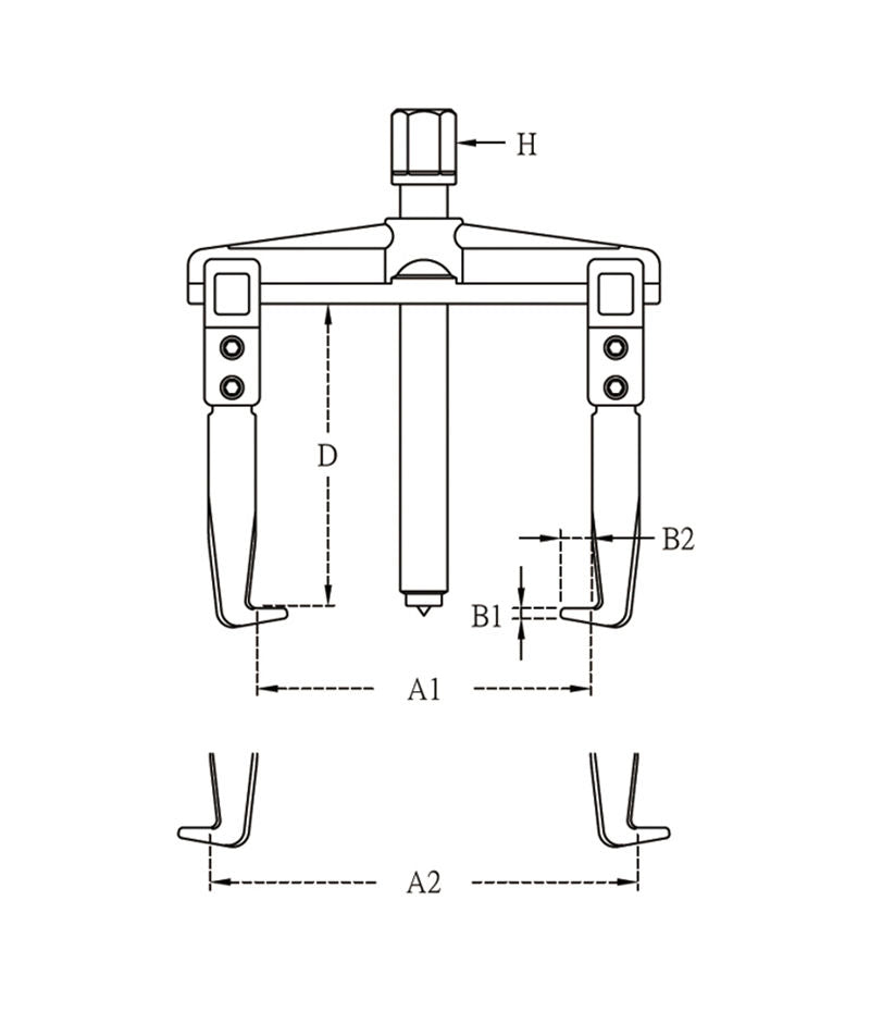 Genius KA-2200 - 200mm Two-Arm Gear Puller