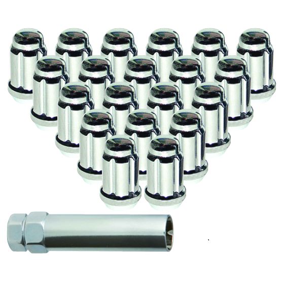 RTX® • TN0208-20 • Lug Nut Kits • Spline Drive Lug Nuts & Key • Chrome • Conical • 14M X 1.5