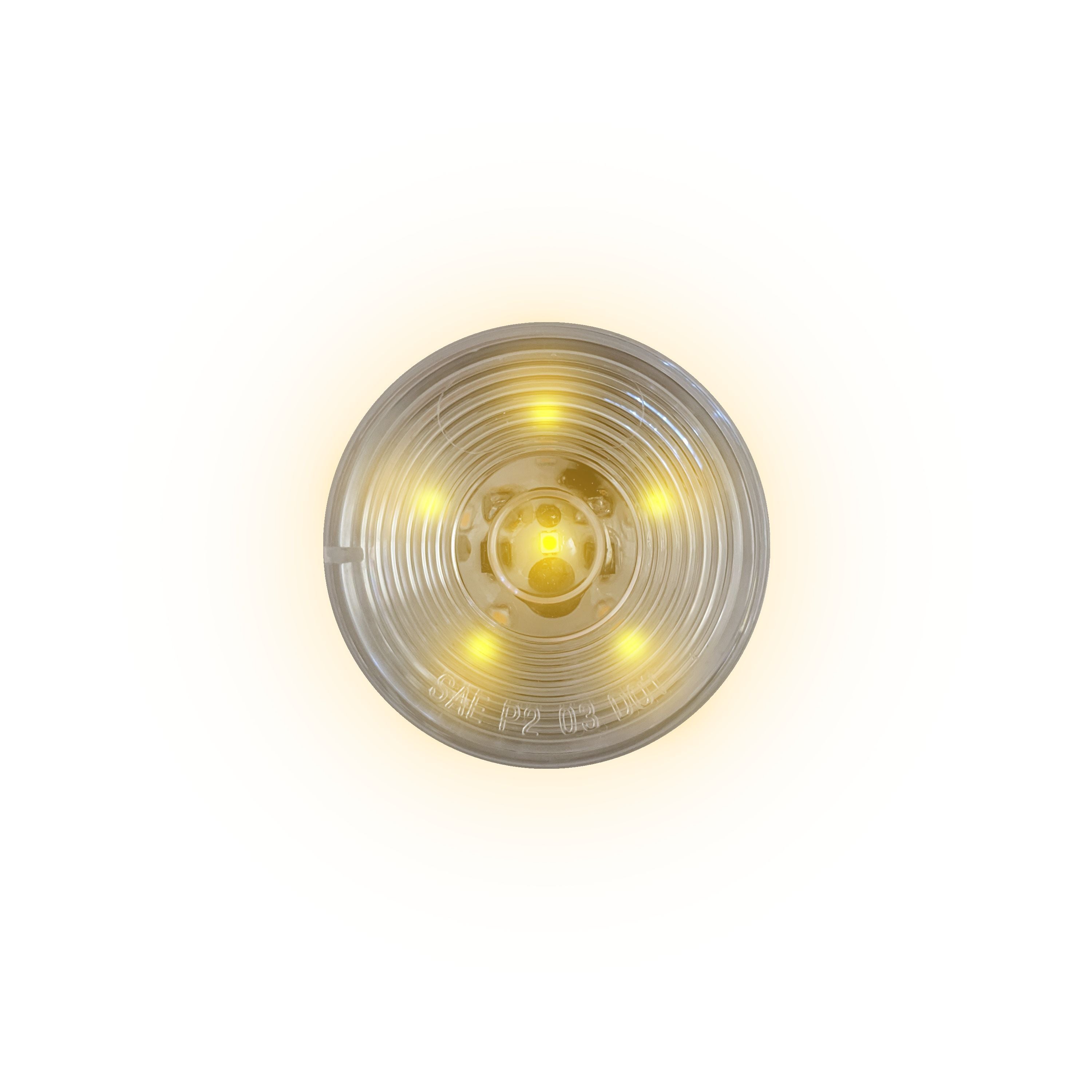 Uni-Bond LED2000C-6A - 2″ Round LED Marker Lamp – 6 Diodes Amber