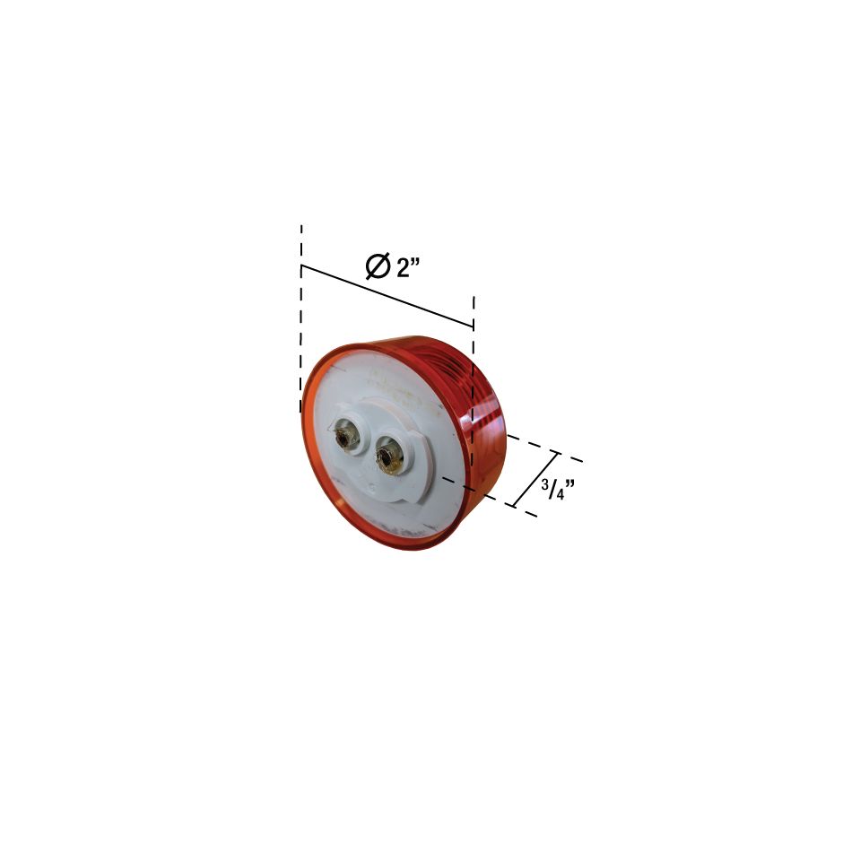 Uni-Bond KT3205A - 2" Round Amber Side Marker Light