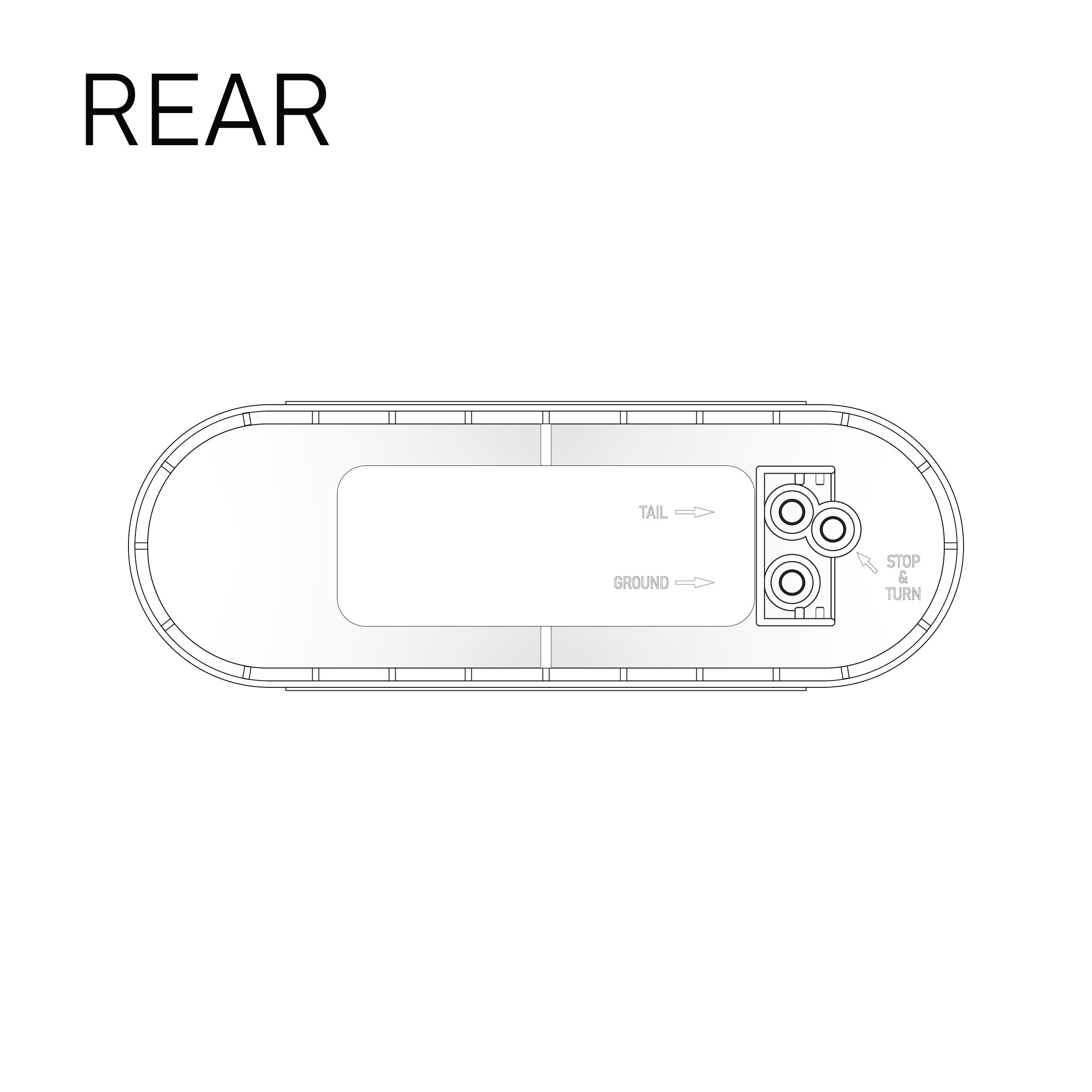 Uni-Bond LED2238-1R - 6.5" x 2.31" Side Marker 1 x LED Light Red