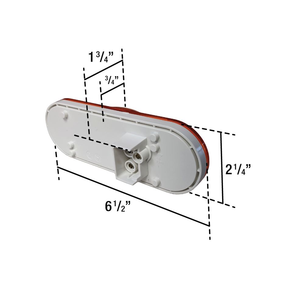 Uni-Bond LED2238-24A - 6.5" x 2.25" Side Marker 24 x LED Light Amber