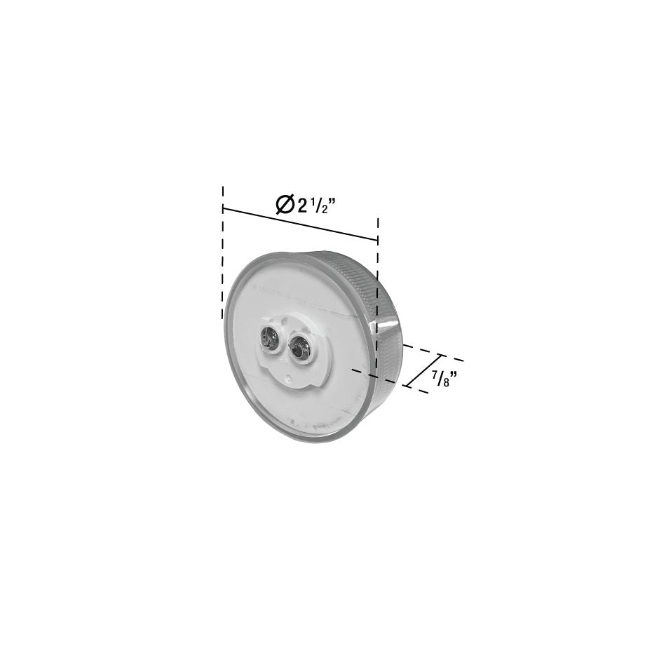 Uni-Bond LED2500C-6R - 2.5″ Round LED Marker Lamp – 6 Diodes Red