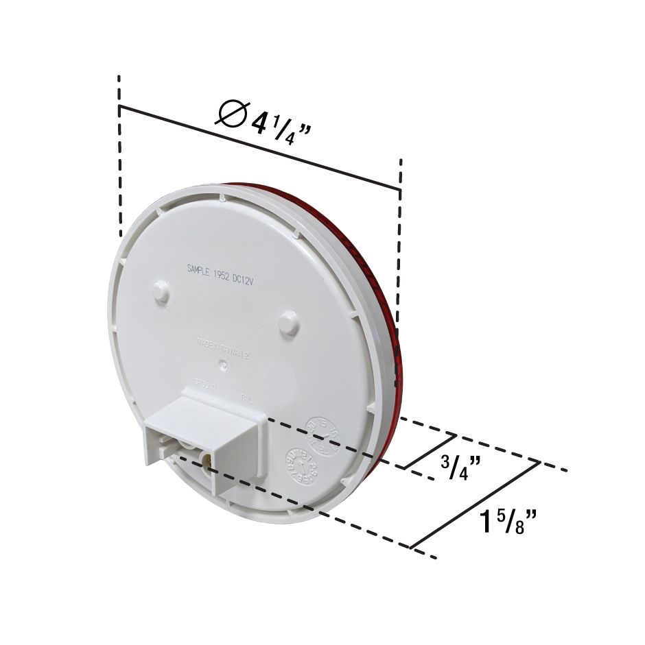 Uni-Bond LED4000S-10R - LED 4" Round Stop/Turn/Tail Lamp - 10 Red Diodes