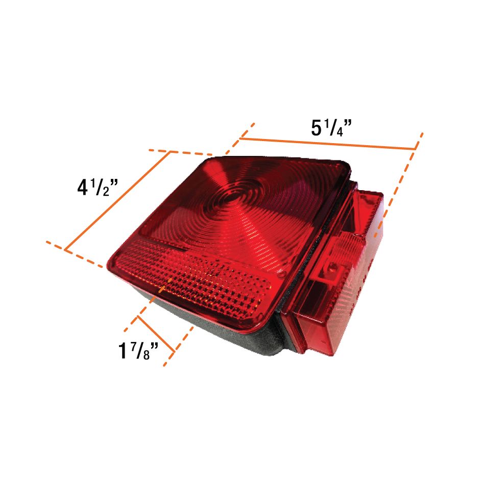 Uni-Bond LTL4142 - LED Submersible S/T/T Lamp Red For Over 80" Vehicule