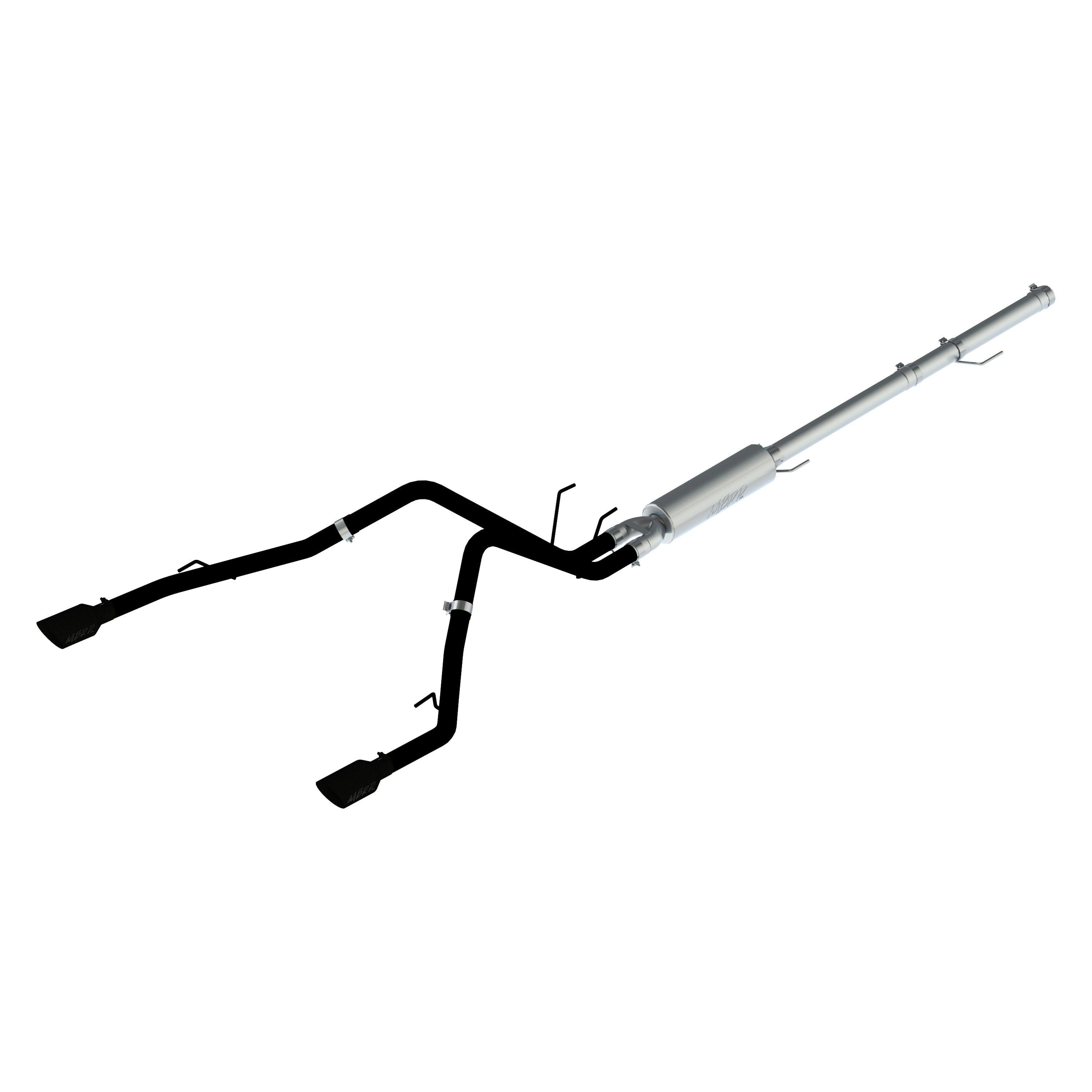 MBRP S5146BLK - 2.5" Cat Back Aluminized Steel Exhaust System Dual Split Rear Exit for Ram 1500 5.7L Hemi 09-18, 19-22 Classic